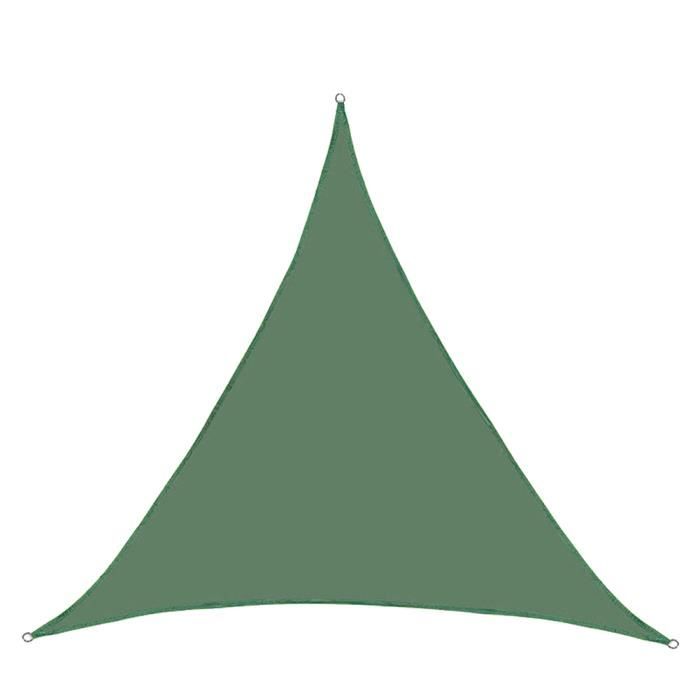 Voile d'Ombrage Triangulaire - YOUCAI - Vert foncé - Imperméable - Anti UV - 3x3x3m