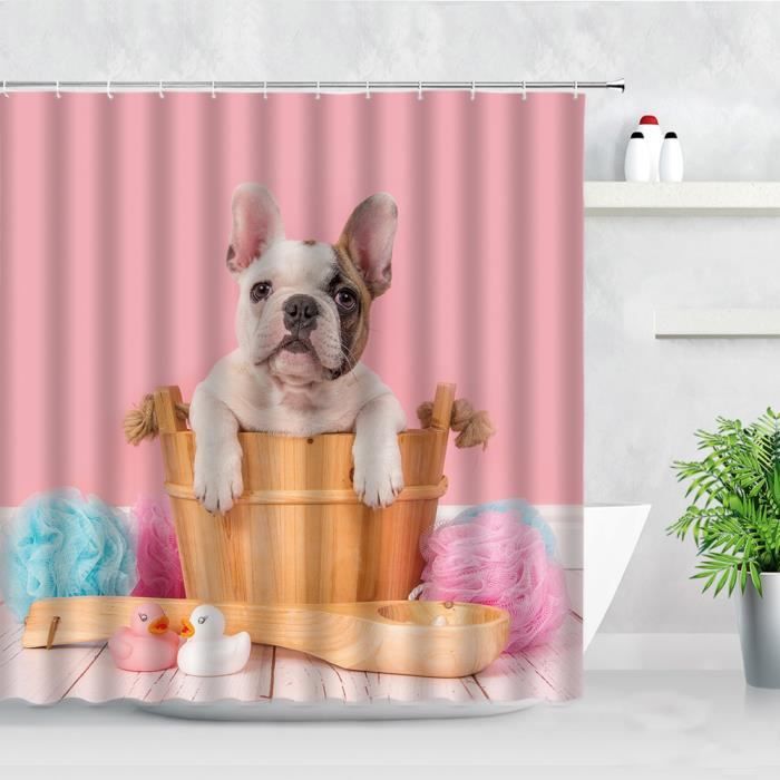 Latwerio 3D Rideau de Douche Chien Animal Rideaux de Douche Chien Animal Imperméable Anti Moisissure Rideau Salle de Bain pour Baignoire Rideau Douche 200 x 200 cm, 12 Crochets Latwerio 3D Rideau de Douche Chien Animal Rideaux de Douche Chien Animal Imperméable Anti Moisissure Rideau Salle de Bain pour Baignoire Rideau Douche 200 x 200 cm, 12 Crochets