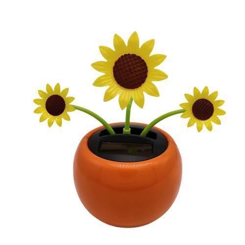 Fleur Dansante Solaire – Décoration Amusante Pour Voiture, Bureau Ou Maison, Sans Piles