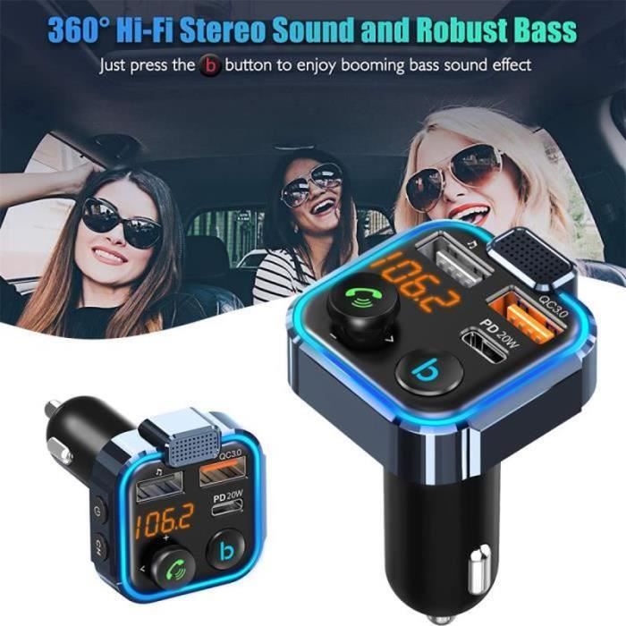 Adaptateur Bluetooth de voiture BT23L puce Bluetooth V50 avec double