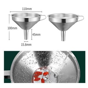Entonnoir Paderno En Acier Inoxydable - Diamètre 12cm - Pour Cuisine Et Laboratoire