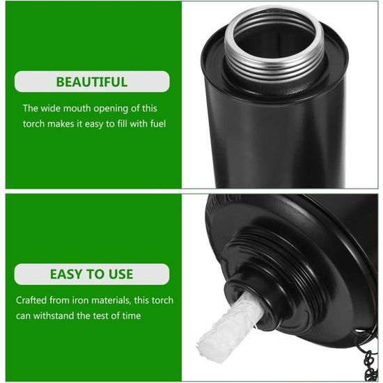 Torche extérieure rechargeable - SANAG - A926 - Métal - Mèche en fibre ...