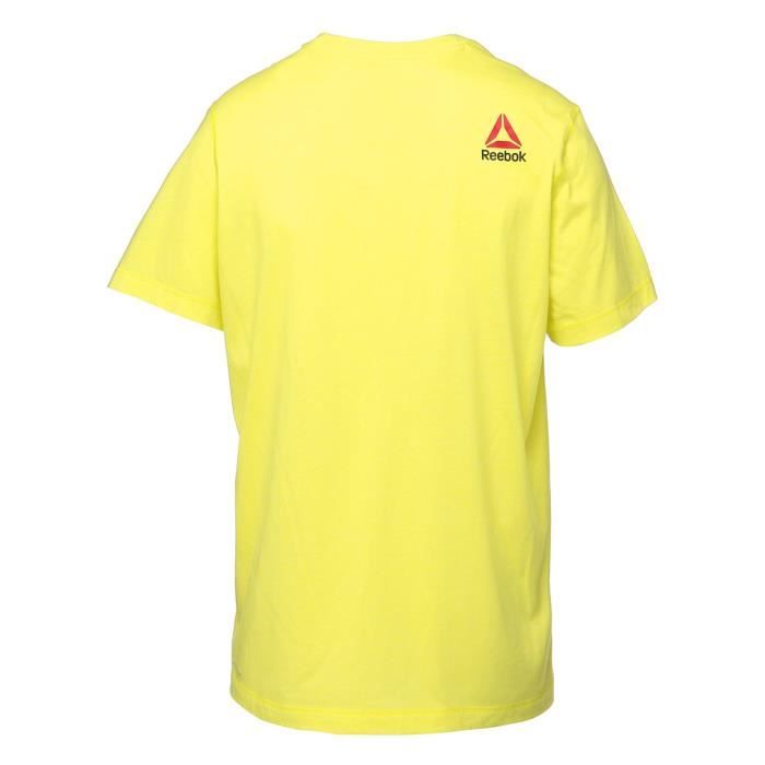 REEBOK T shirt SPEEDWICK DELTA Homme Jaune Jaune et noir