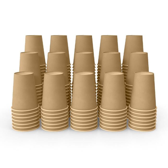 Inoverse Lot de 1000 gobelets jetables en carton pour café à emporter