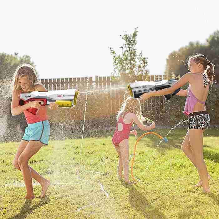 Pistolet à Eau ÉLectrique - JOULLI - 8m-10m longue portée - 300ML - cadeau pour piscine, plage, jeu de sable - Jeux - Jouets