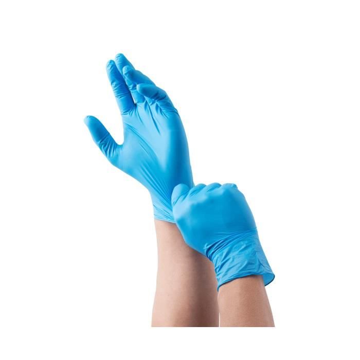 Lot de 200 gants jetables en nitrile (S, bleu), gants jetables, gants  d'examen, gants en nitrile, sans poudre, sans latex, non stériles, sans  latex, sans latex, gants disables, bleus : SF Medical