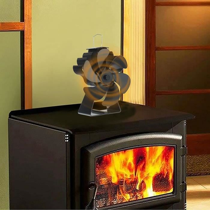 Ventilateur de cheminée à bois alimenté par la chaleur, fonctionnement  silencieux pour un rendement élevé, br - Cdiscount Bricolage