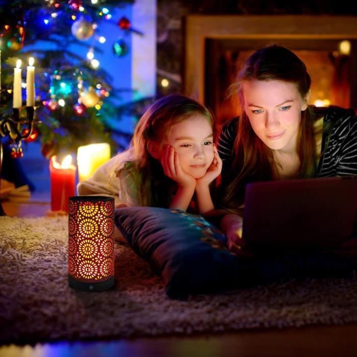 Navaris 4x Lampe Torche Solaire LED Effet Flamme pour Jardin - Lumière