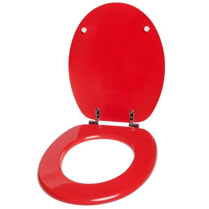 Abattant WC Rouge Finition de haute qualit Charni res