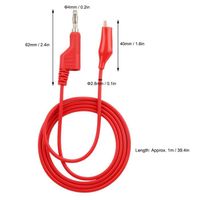 Plomb De Test Bouchon Banane Empilable 4 Mm – 1kV, 32A, 250 Mm, Vert/jaune – Neuf, Hirschmann