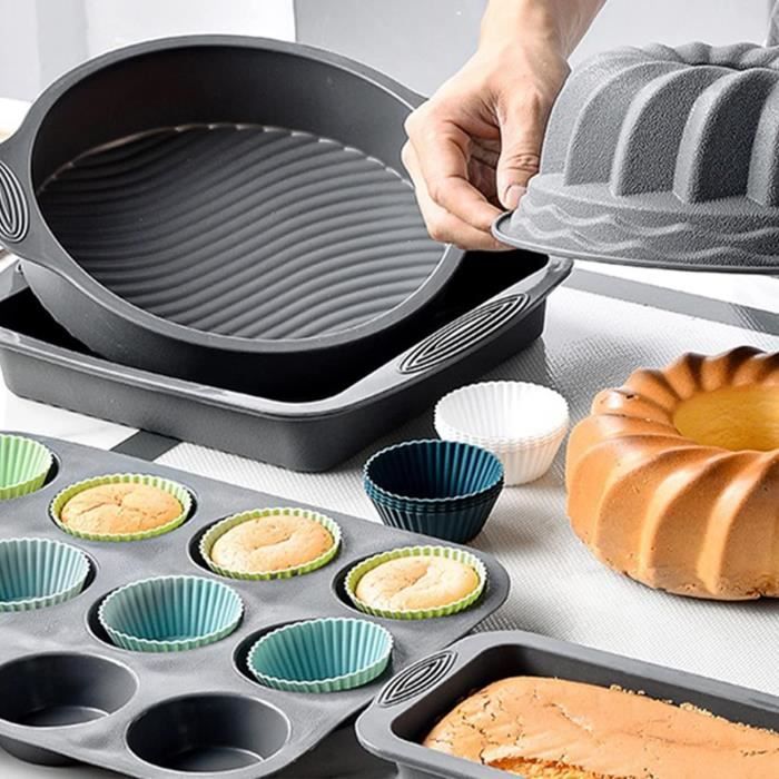 Lot De 4 Moules à Muffins En Silicone - 24 Mini Cavités Orange