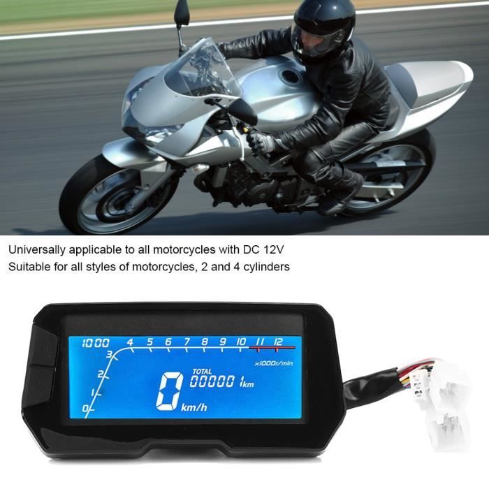 Compteur,ZS Racing thermomètre universel pour moto, affichage