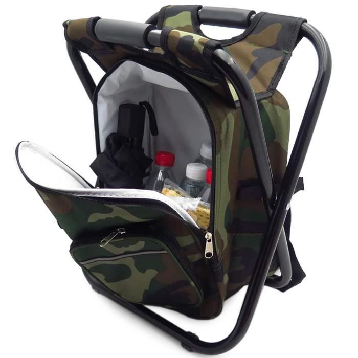 Chaise De Camping Rembourrée CDEN – Avec Porte-gobelet Et Poche, Pliable – Pour Camping, Pique-nique, Festivals