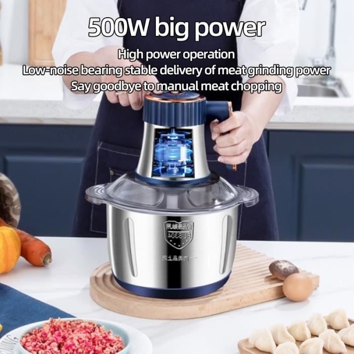 Hachoir Viande électrique PZCC 5L - Robot Culinaire 500W 6 Lames Inox Pour Viande Et Légumes Robot Hachoir électrique 500W 5L 6 Lames Inox Viande Légumes Fruits Hachoir Viande électrique PZCC 5L - Robot Culinaire 500W 6 Lames Inox Pour Viande Et Légumes Robot Hachoir électrique 500W 5L 6 Lames Inox Viande Légumes Fruits