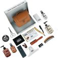 Kit/Set/Coffret (16 produits) d'entretien et de soin pour barbe et rasage + Tondeuse et Bavoir - Cosmetique Made in France-3