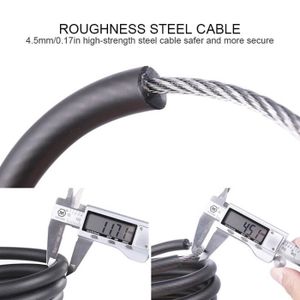 Serrure En U à Combinaison à 4 Chiffres Cadenas Réinitialisable à Anse Longue Antivol Pour Vélo