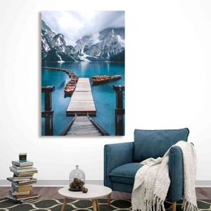 RDCHY Tableaux Muraux - Montagne Impression sur Toile - 5 Parties - Motif Moderne Decoration