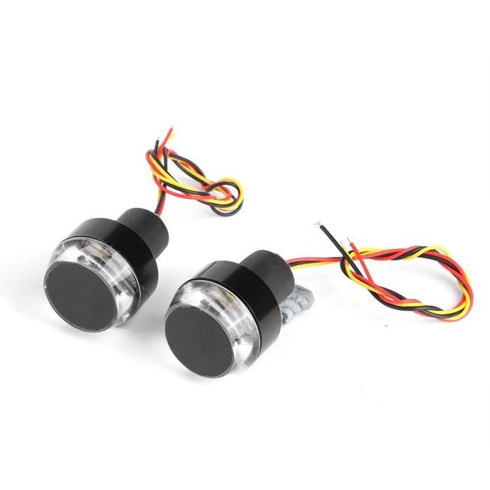 Clignotants LED Moto 2 Pièces ECE Homologués Jaune - Indicateurs Universels Avec Relais
