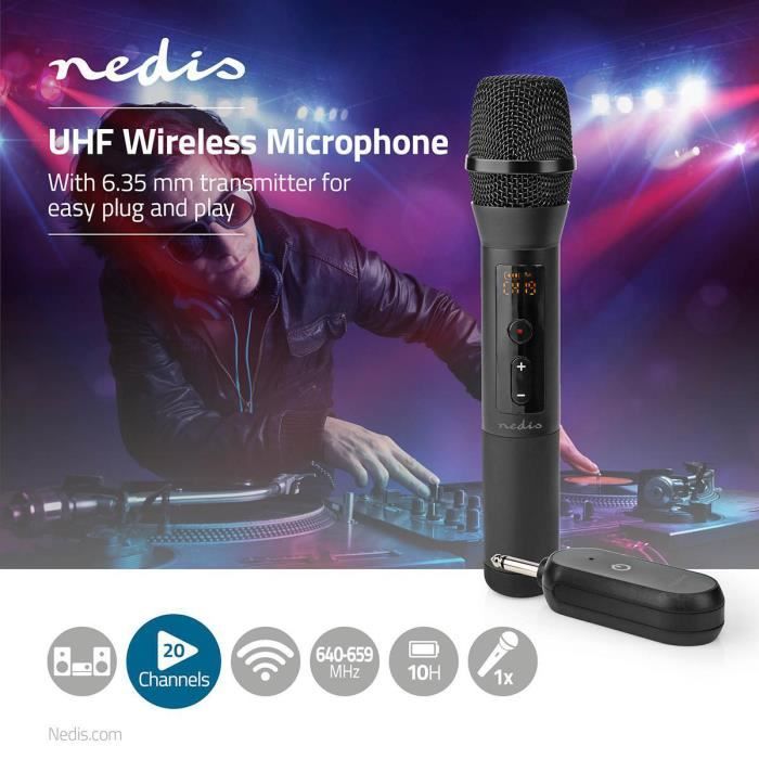 SONO Micro main sans fil avec écran digital UHF via USB - PA SONO DJ LED -  Cdiscount TV Son Photo