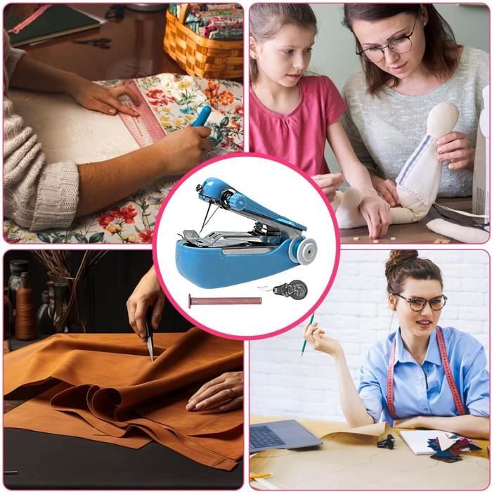 LetCart Mini Machine à Coudre Portable Sans Fil – Électrique Avec Kit Couture, Pour Tissus Vêtements Rideaux, Idéale Voyage Maison