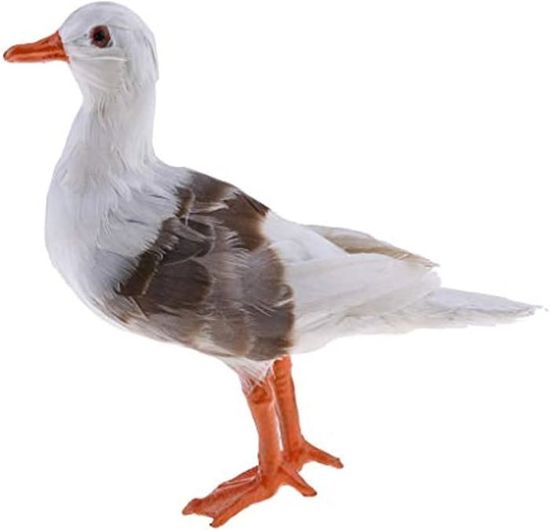 Mouette Factice En Mousse Et Plumes - Modèle Debout - 30x20cm - NEUVE
