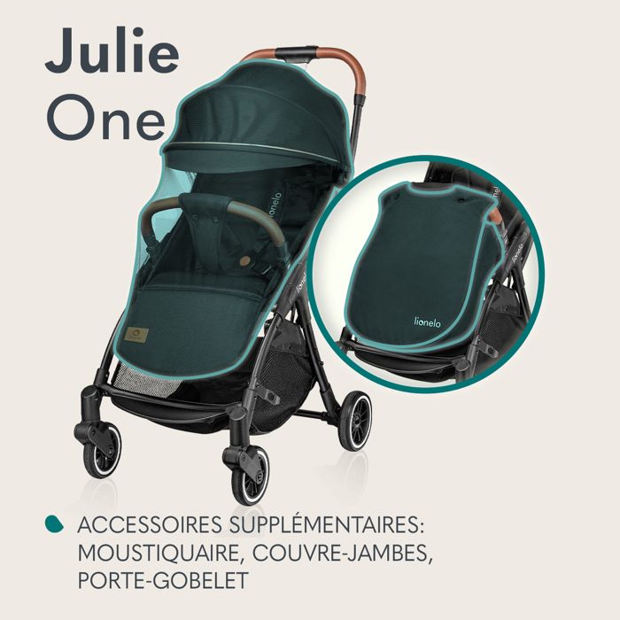 Poussette Canne Pliable D'une Main - 0 à 22 Kg - Capote Extensible, Moustiquaire - Légère Et Polyvalente (Noir)