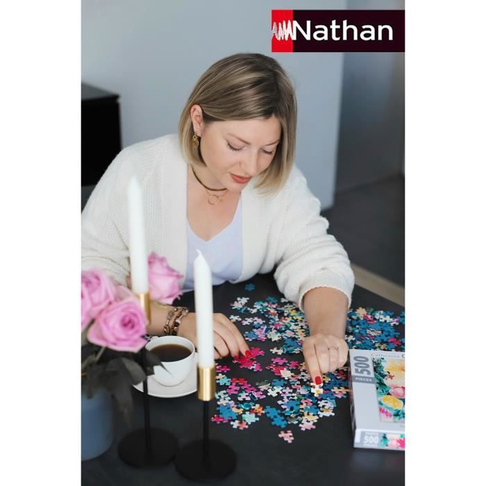 Puzzle 1000 Pièces Nathan - Massif Des Montagnes Bleues (Canada) - Collection Évasion, 70x50 Cm - Qualité Supérieure, Encastrement Parfait - Dès 14 Ans - 3