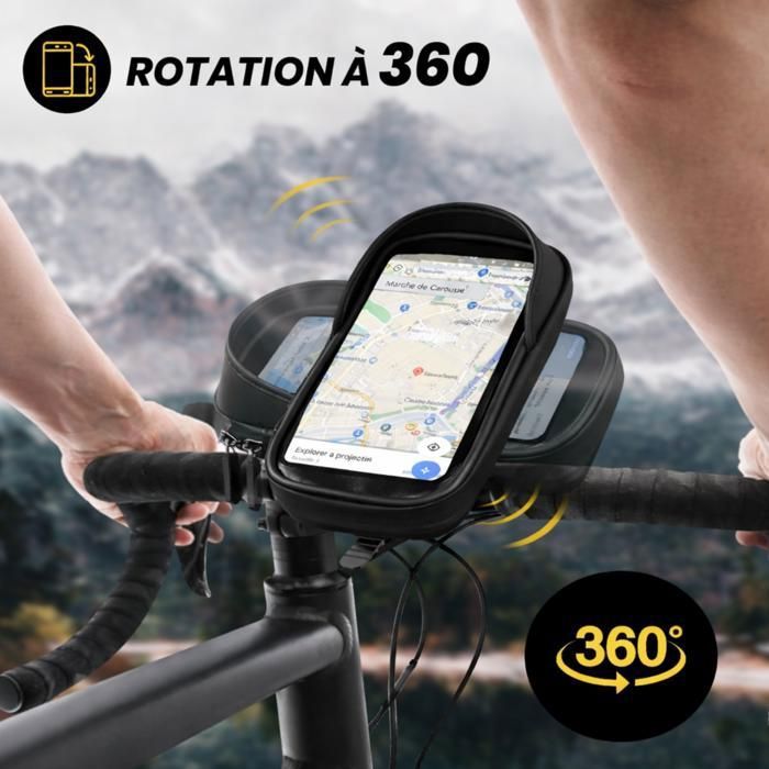 Support Téléphone Universel Moto / Vélo / Scooter - Rotation 360° - Léger Et Robuste