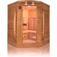 Sauna infrarouge Spectra 3 places angulaire - France Sauna - 160x160x200cm-0