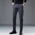 Pantalon décontracté haut de gamme pour hommes Pantalon de costume Pantalon crayon slim élastique jeans droits pour hommes-0
