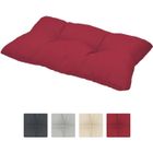 BEAUTISSU HOME STYLE Beautissu Coussin extérieur imperméable Xluna 60x40x12cm - Rouge - Pour Dossier - Idéal pour extérieur jardin balcon