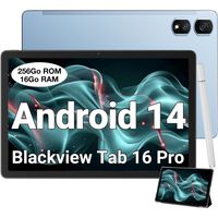 Blackview Tab 16 Pro Tablette Tactile 11.0" 24 Go + 256 Go 7700mAh 13MP Android 14 Widevine L1 Dual SIM 4G Tablette PC GPS - Bleu