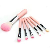 Makeup Brushes, 7Pcs Pink Handle Face Lip Eye Shadow Eyeliner Cosmetic Tool Makeup Brush Set Blending Foundation Powder Blush Concea