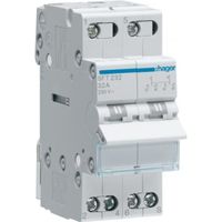 HAGER - Inverseur modulaire 2 pôles 40A, point commun amont, I-0-II (SFT240)