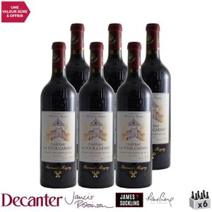 VIN ROUGE Château La Tour Carnet Rouge 2018 - Lot de 6x75cl 