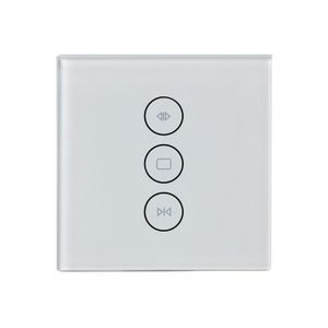 Blanc Konesky Smart Curtain Switch Switch Wifi sans fil Stores /électriques Switch Interrupteur mural tactile avec minuterie Alexa Google Home Assistance