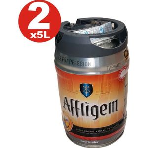 BIERE 2 x  futs de bière Affligem keg blonde 5 litres incl. Spigot 6,8% vol.