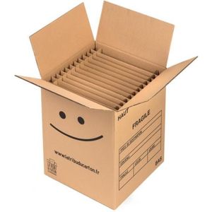 80x60x50cm Made in France Lot de 10 cartons de déménagement XXL 240L Charge max 20KG