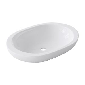LAVABO - VASQUE Lave main évier vasque en céramique blanc ovale Mai & Mai 59x40x11,5 cm