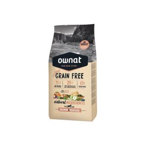 CROQUETTES Ownat Just Grain Free Chien Adulte Saumon 14kg