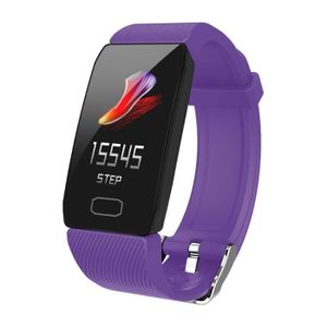 BRACELET D'ACTIVITÉ Montre connectée,Bracelet de Fitness pression artérielle 1.14 ''écran Fitness Tracker montre intelligente étanche - Type Purple