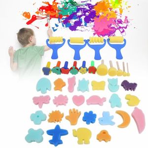 30 Pcs Pinceau Éponge Peinture Enfant, Pinceaux Éponge pour Enfant, 5  Tailles, Outils de Dessin pour l'Éducation Précoce des Enfants, pour la  Peinture, l'Artisanat, la Céramique, Le Bricolage : : Cuisine et