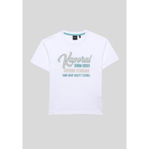 T-SHIRT KAPORAL - T-shirt blanc Garçon en 100% coton OMERI