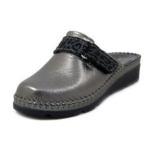 pantoufle cuir femme