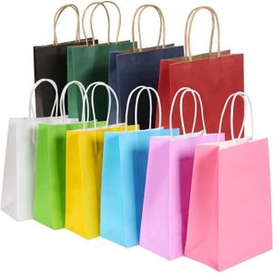 Lot De 12 Sac Cadeau Noël, Sacs En Papier De Noël Avec Poignée, Pochette  Cadeau 313089319353