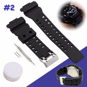 Bracelet Montre Résine 16 mm Compatible Casio G-Shock Noir