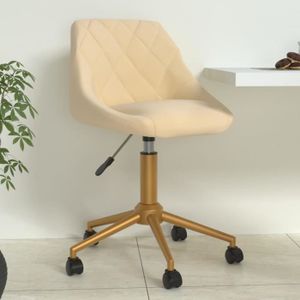 Chaise de bureau cuir beige FRANCIS – Boutique Maillé Style