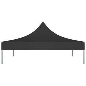TONNELLE - BARNUM Toit de tente de réception 2x2 m Noir 270 g/m² FAS