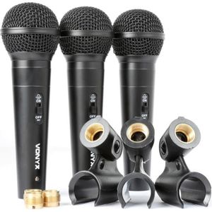 Njs - Pied de microphone en acier à hauteur réglable pour Chant