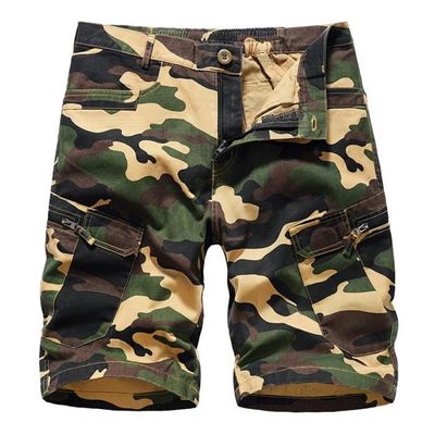 Short Cargo Camouflage Homme Multi poches Coupe Droite Short Ete en Coton Tissu Confortable Jaune Cdiscount Pret a Porter